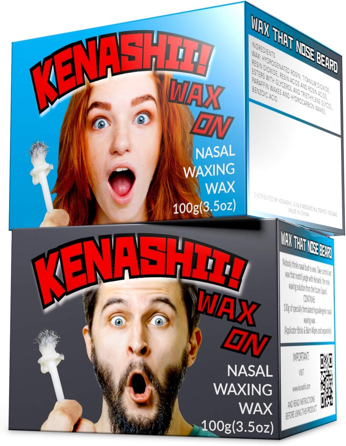 Nose Waxing Wax from Kenashii, 100G / 3.5 Oz of Hypoallergenic Wax for Nasal Hair Removal, Specially Formulated to Never Get Brittle or Snap off in Your Nose, Wipes and Applicators Sold Separately image number 1