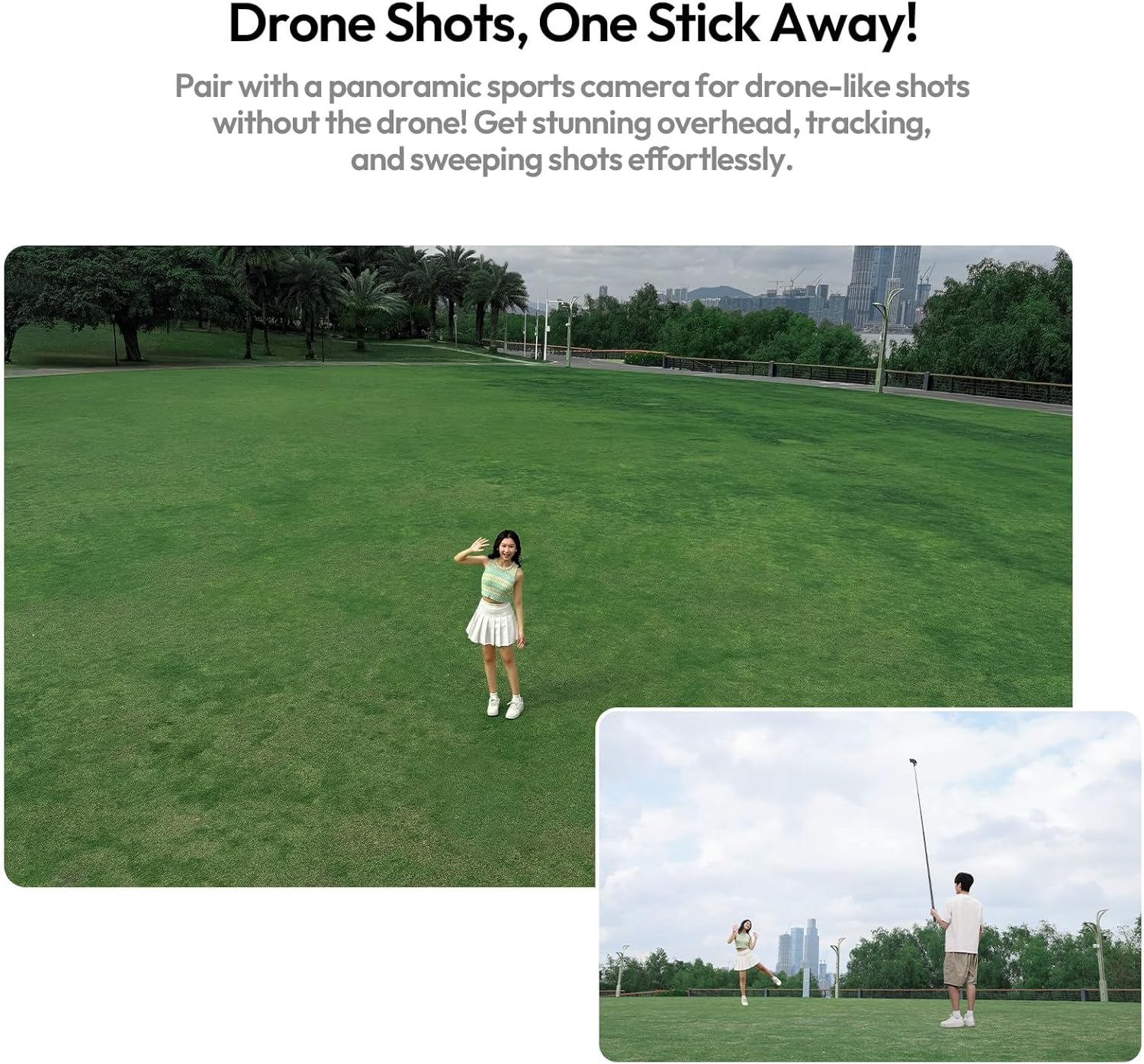 ULANZI VL02 2.7M Carbon Fiber Extended Invisible Selfie Stick, Compatible with Insta360 X5/X4/X3/Ace Pro/Go 3S/ONE X2/DJI Osmo 360, Extension Pole Waterproof Handle Grip for Gopro, Phone and More