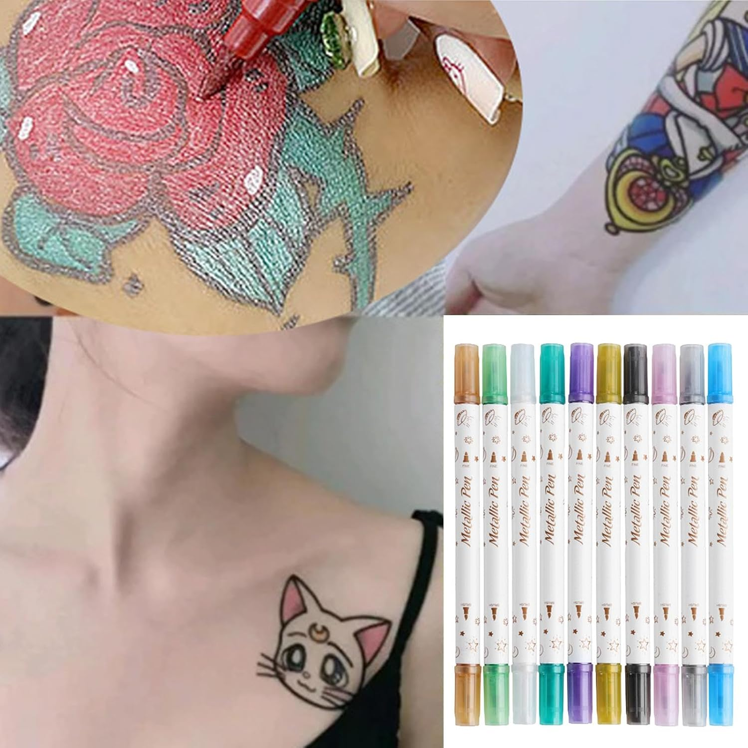 Nail Point Pens, Graffiti Nail Arts, Toenail Doodling Tool, Fingernail Art Pen with Vibrant Colors and Smooth Application for Travel, Performances, and Everyday Styling image number 5