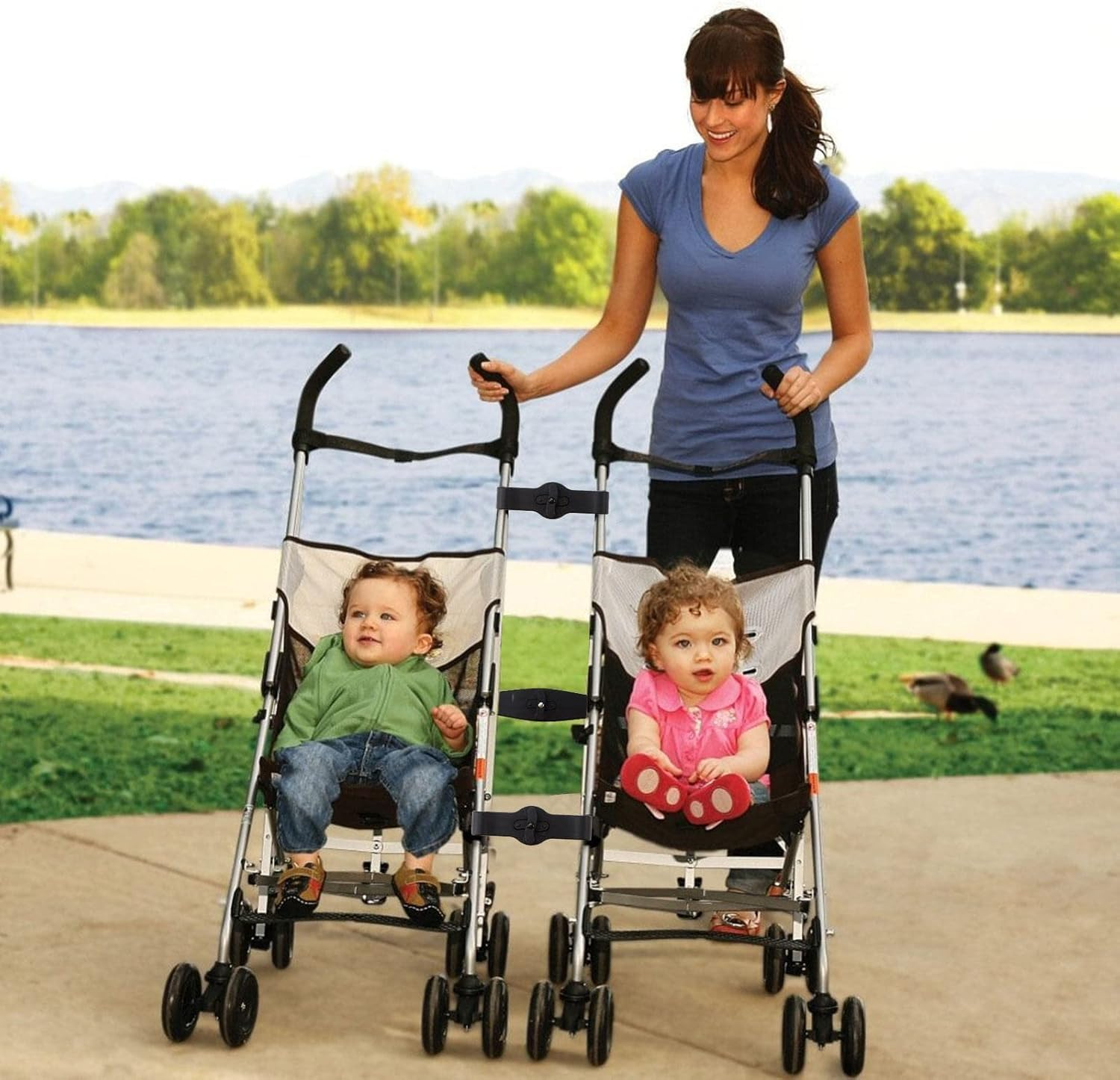 Stroller Connector, Baby Stroller Connectors Accessories for Yoyo | Twin Baby Stroller Connect Adapter, Twin Strollers Connector for Toddlers,Dual Stroller Connectors Aiqi/Yoga/Vovo Strollers