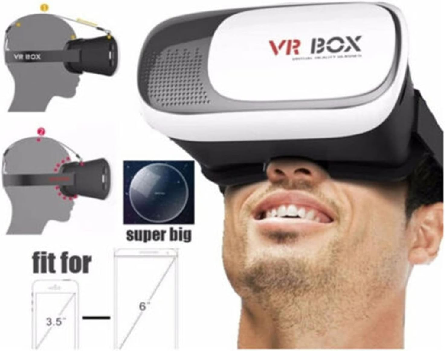 3D VR Box Headset 2.0 Virtual Reality Glasses Goggles for Android Smartphone image number 6