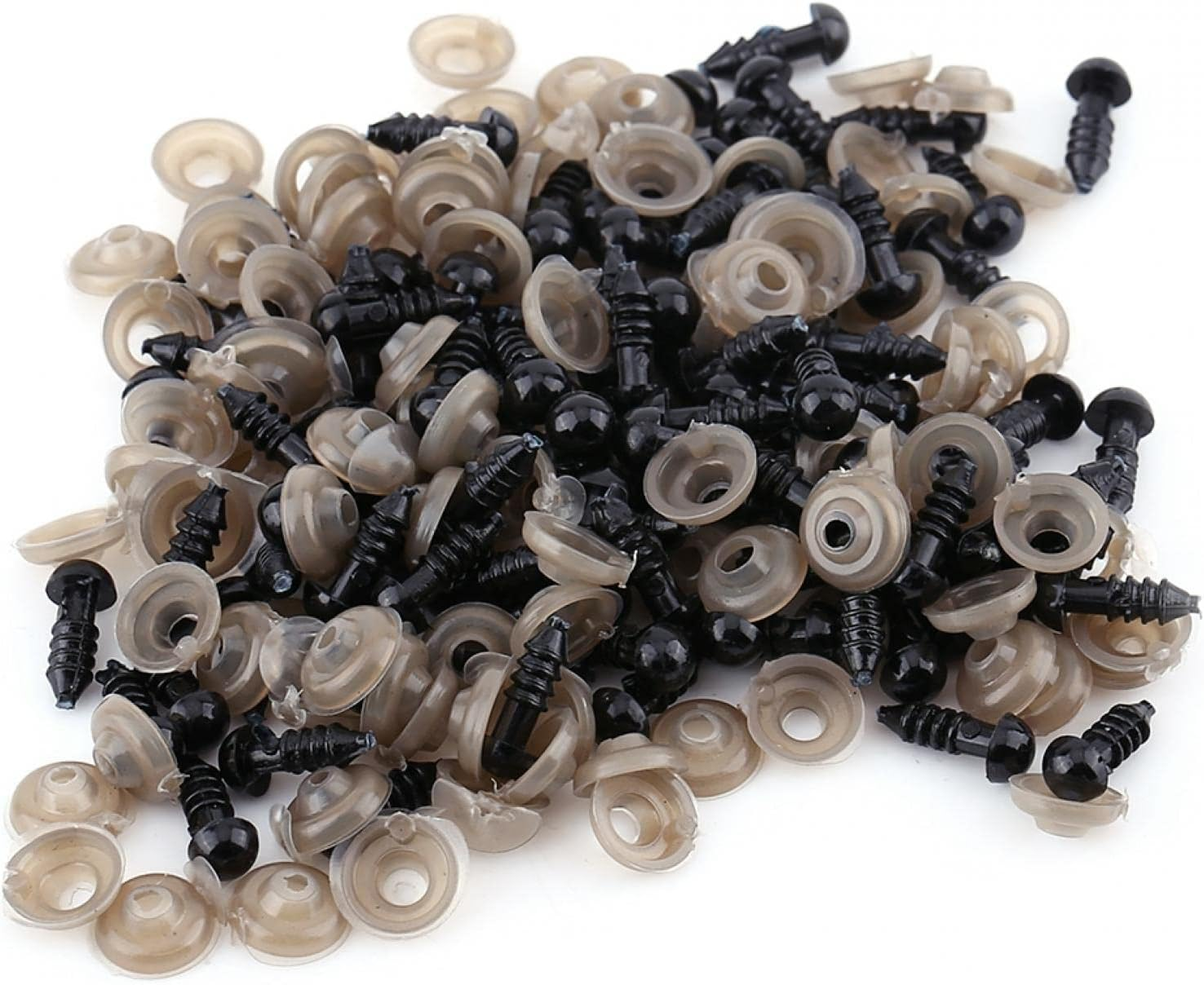 Safety Eyes, 100Pcs Stuffed Animal Eyes Plastic Craft Crochet Eyes Bear Crochet Toy for DIY of Puppet, Bear, Toy Doll Making Supplies, Various Sizes(12Mm) image number 3