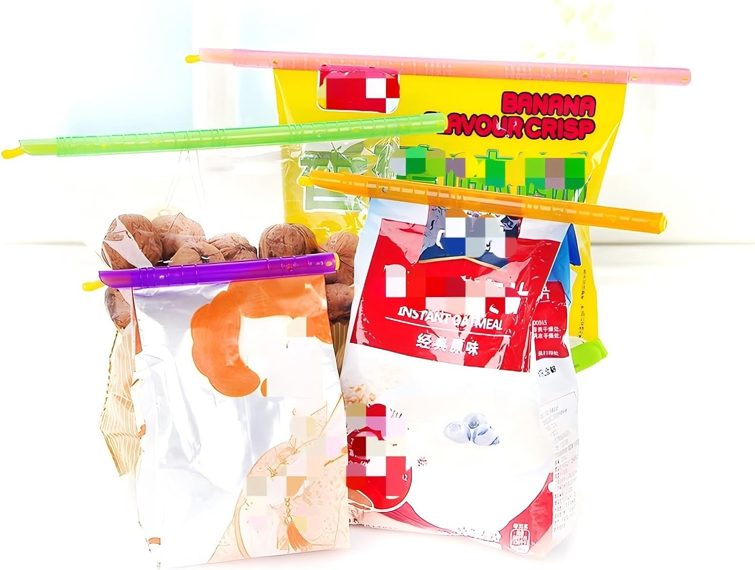 HIGHROCK Pack of 16 Sealing Clips for Bags,Bag Sealer Sticks, Kitchen Plastic Bag Clips, Sealing Clips, Reusable Sealing Sticks for Food Storage image number 1