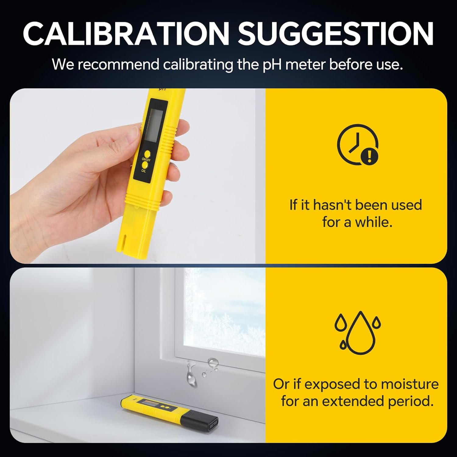 Digital Ph Meter, 0.01Ph High Accuracy Pen Type Ph Tester for Household Drinking with UL Certification and 3 Ph Calibration Powders image number 3