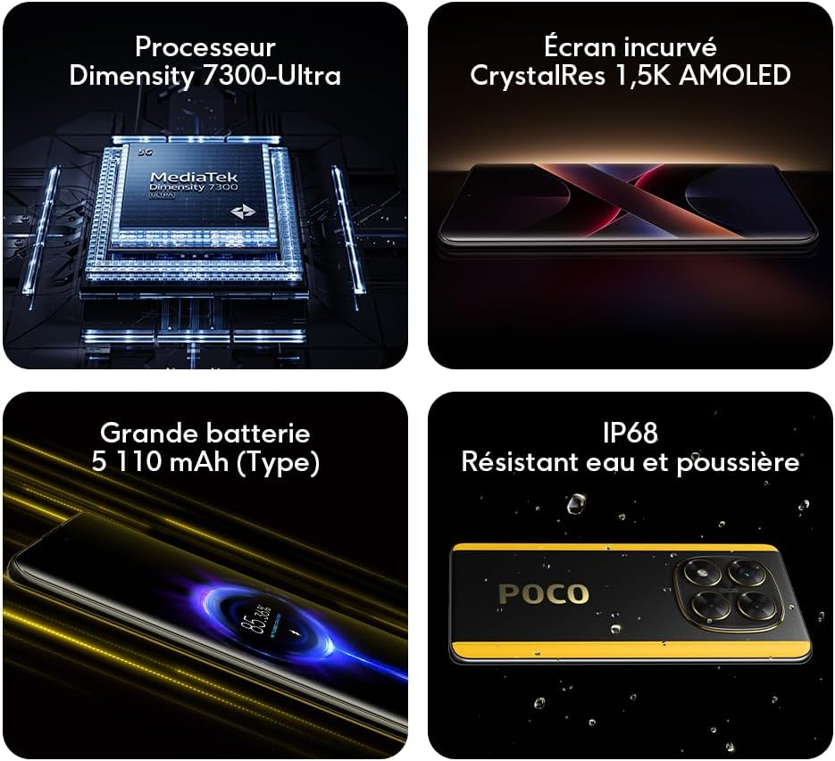 Xiaomi Poco X7 Smartphone, 12+512GB, Silver, 50MP Main Camera with OIS, 5110Mah Battery, IP68 (Charger Not Included) image number 4