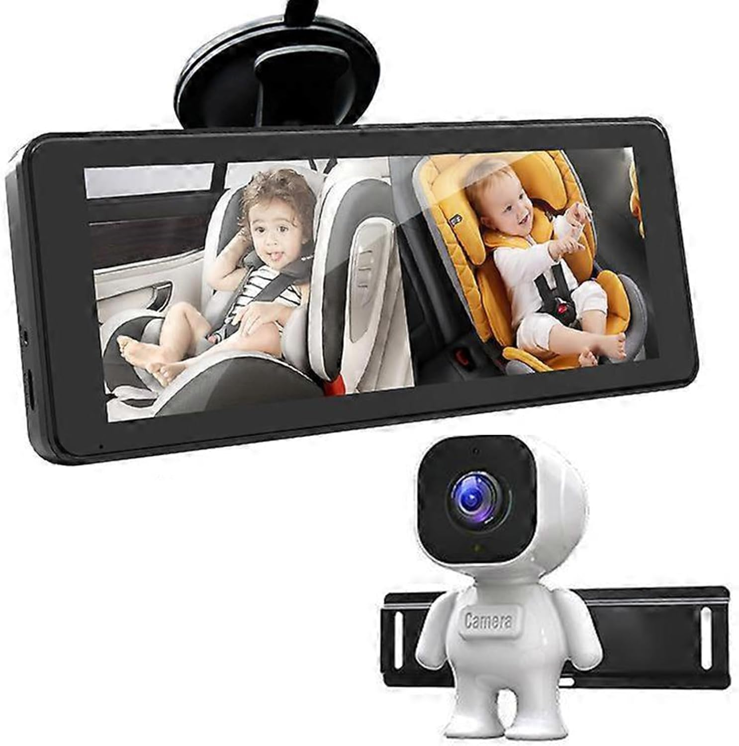 Baby Car Monitor for Kids, 7-In-1 Ultrawide AHD Car Kid with 1Pcs 1080P Camera, Backseat Mirror for Baby Rear Facing with Infrared Night Vision, Easily Observe Baby'S Every Move for Kids image number 2
