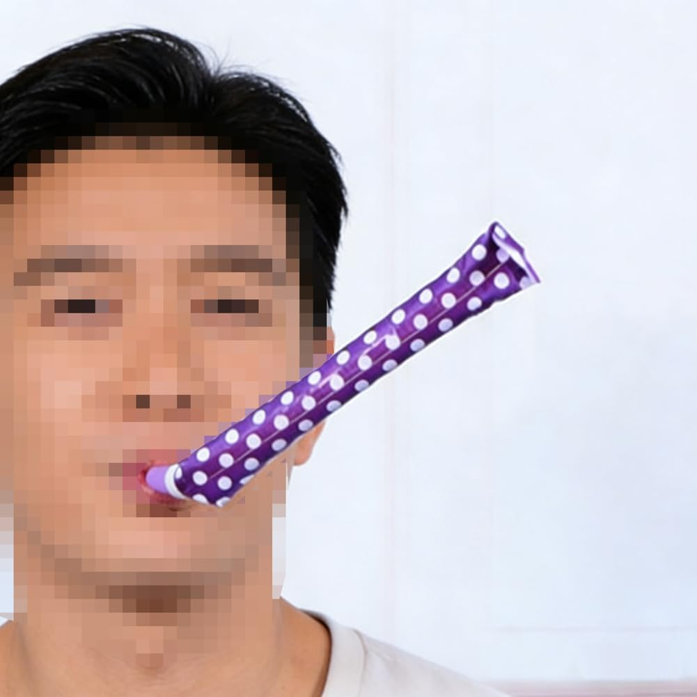 24-Piece Party Blower Set - Fringed Noisemakers, Squawkers, Blowers & Horns in Random Colors image number 4