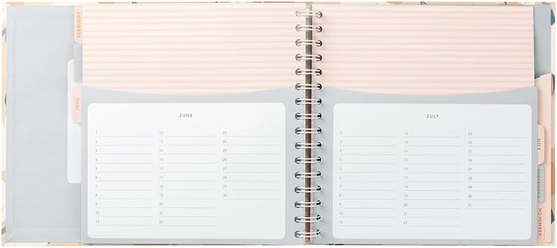 Busy B Pink Daisies Birthday Card Book - 13 Storage Pocket File for Storing Greetings Cards with Birthday Reminders, Monthly Pockets and Anniversary Chart - FSC&reg; Certified - Pink Daisies image number 2