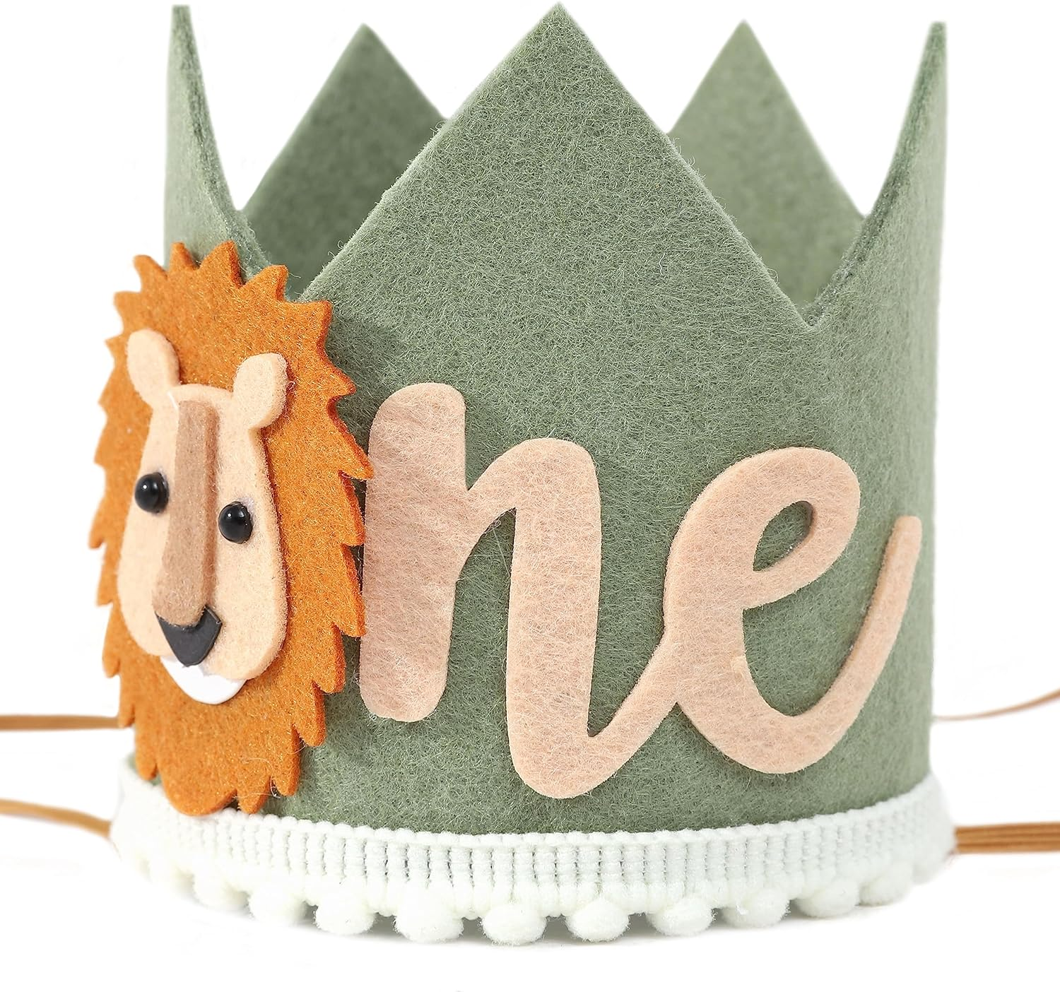 Lion Theme First Birthday Crown - Safari 1St Birthday Hat for Boys,Wild One Birthday Decoration,Photo Booth Props image number 3