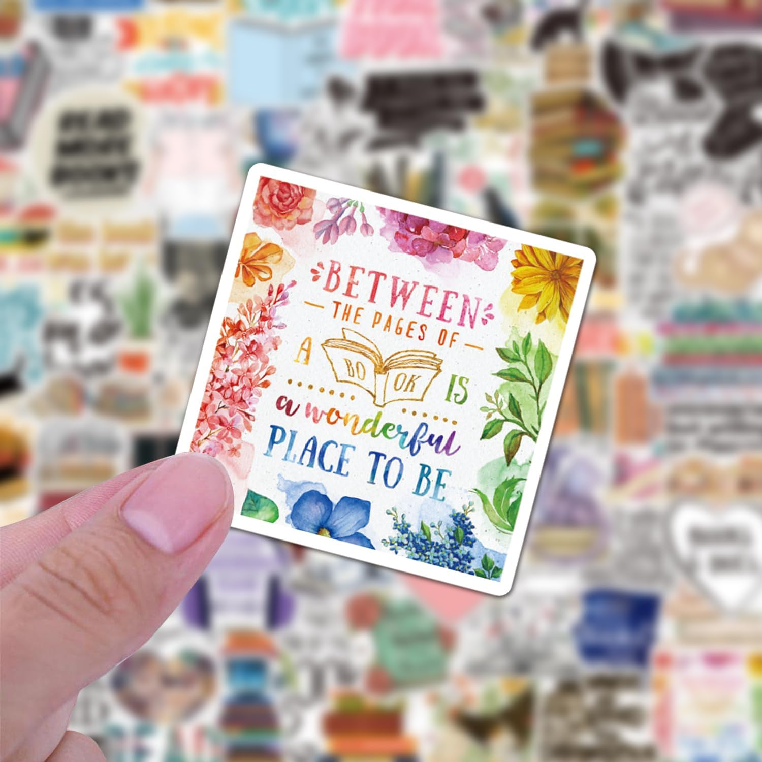 Partygarden 100 Pieces Book Stickers - Bulk Vinyl Waterproof Kindle for Adults Teens Kids Bookish Reading Lovers Gift Laptop Books Library Water Bottle Stationery Teaching Rewards image number 2