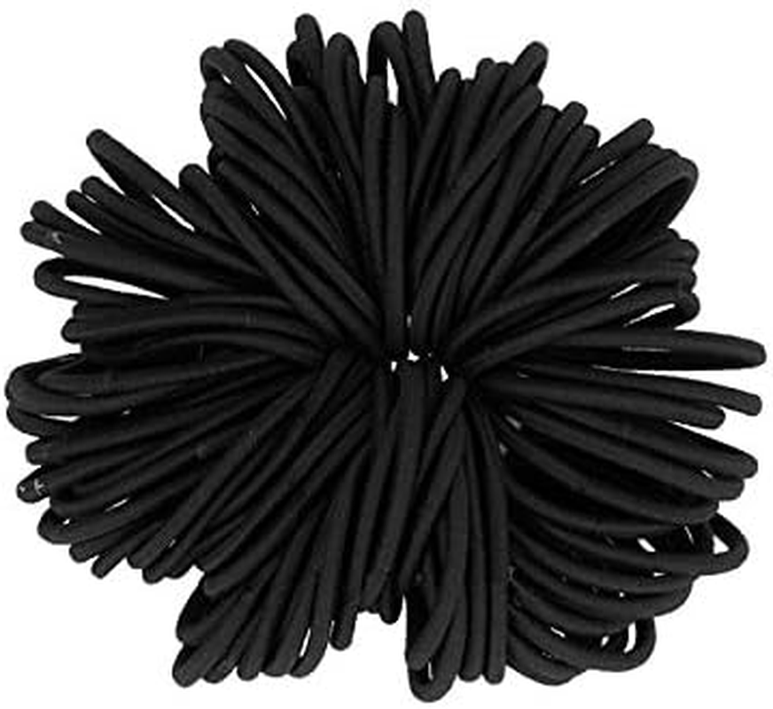 Coobbar 100Pcs Women Elastic Hair Ties Band Ropes Ring Ponytail Holder (Red)