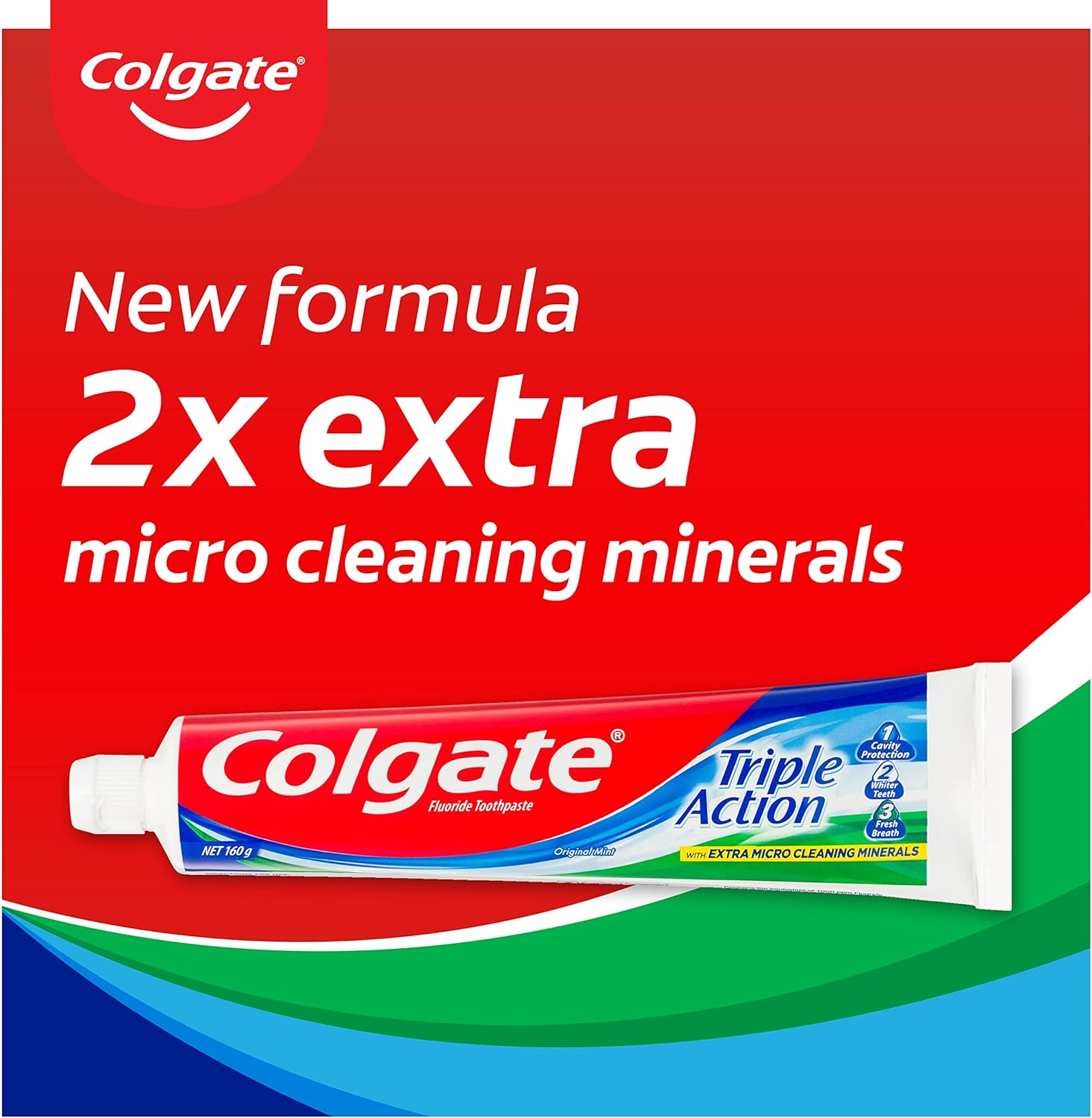 Colgate Triple Action Toothpaste, 160G, Original Mint, with Extra Micro Cleaning Minerals image number 6