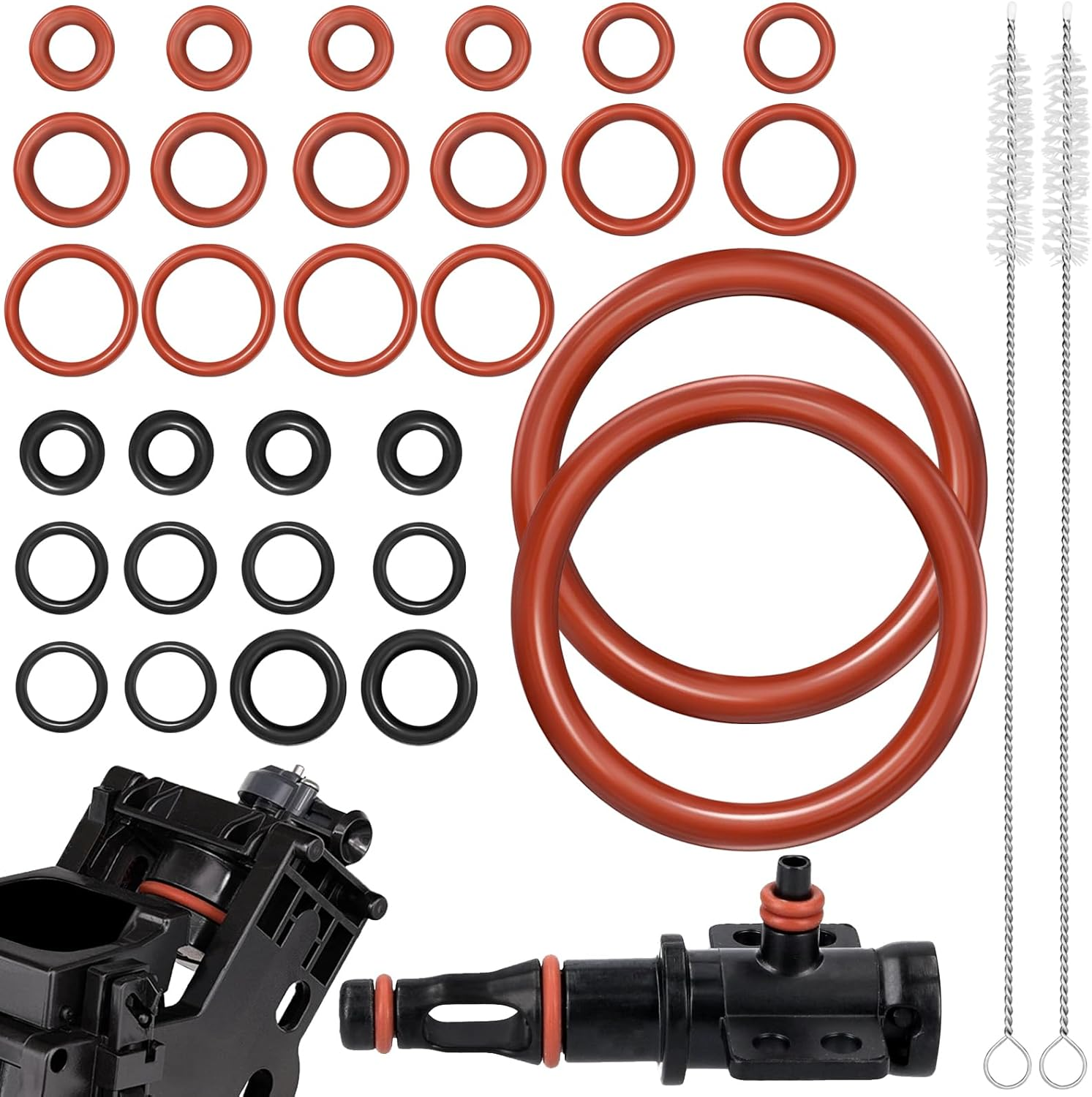 REJOECE Door Trim Clips, Pack of 30 Oring Seals, Seal O-Ring Maintenance Kit, Care Kit Seal O-Ring Seal Maintenance Kit O-Rings Compatible with Support Valve Steam Valve Brewing Group image number 3