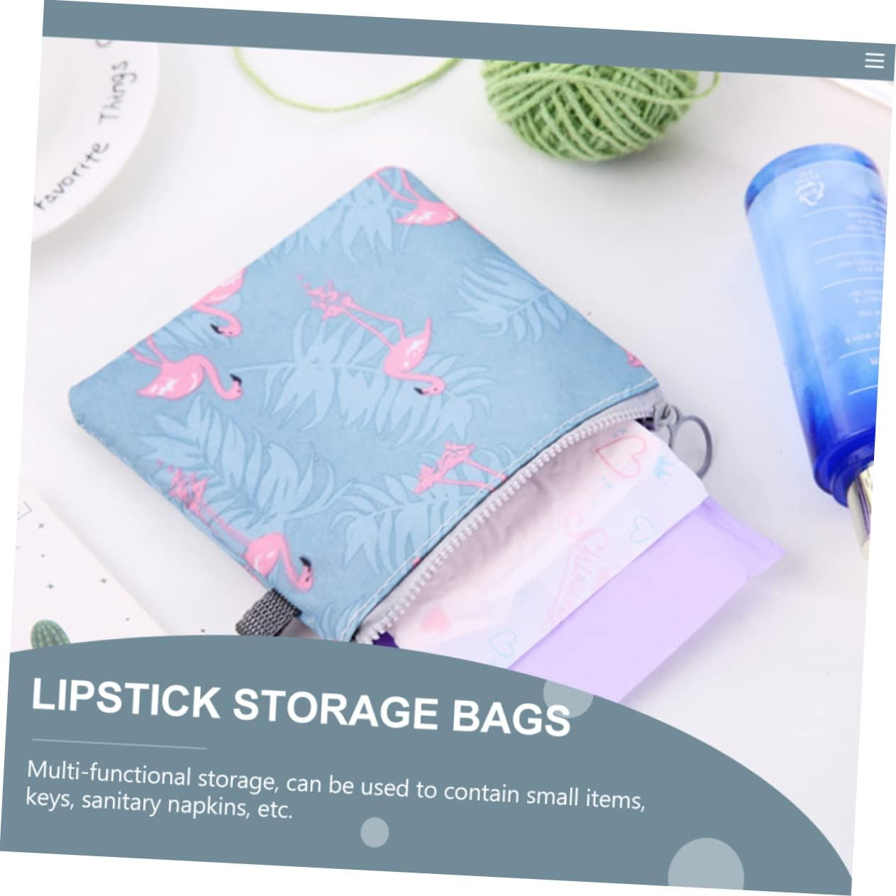 Ipetboom 10Pcs Chic Coin Bags Portable Change Bags Adorable Sanitary Napkin Pouches for Travel Zipper for Lipstick and Change for Toiletries