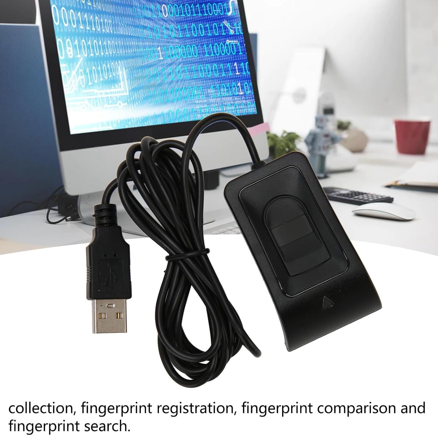 USB Fingerprint Reader,Auto Identification Reader Mini Fingerprint Scanner,Usb Interface,For Computer image number 6