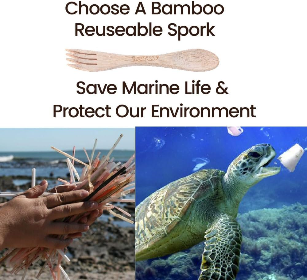 Eco Basics White Magic Reusable Bamboo Spork image number 1