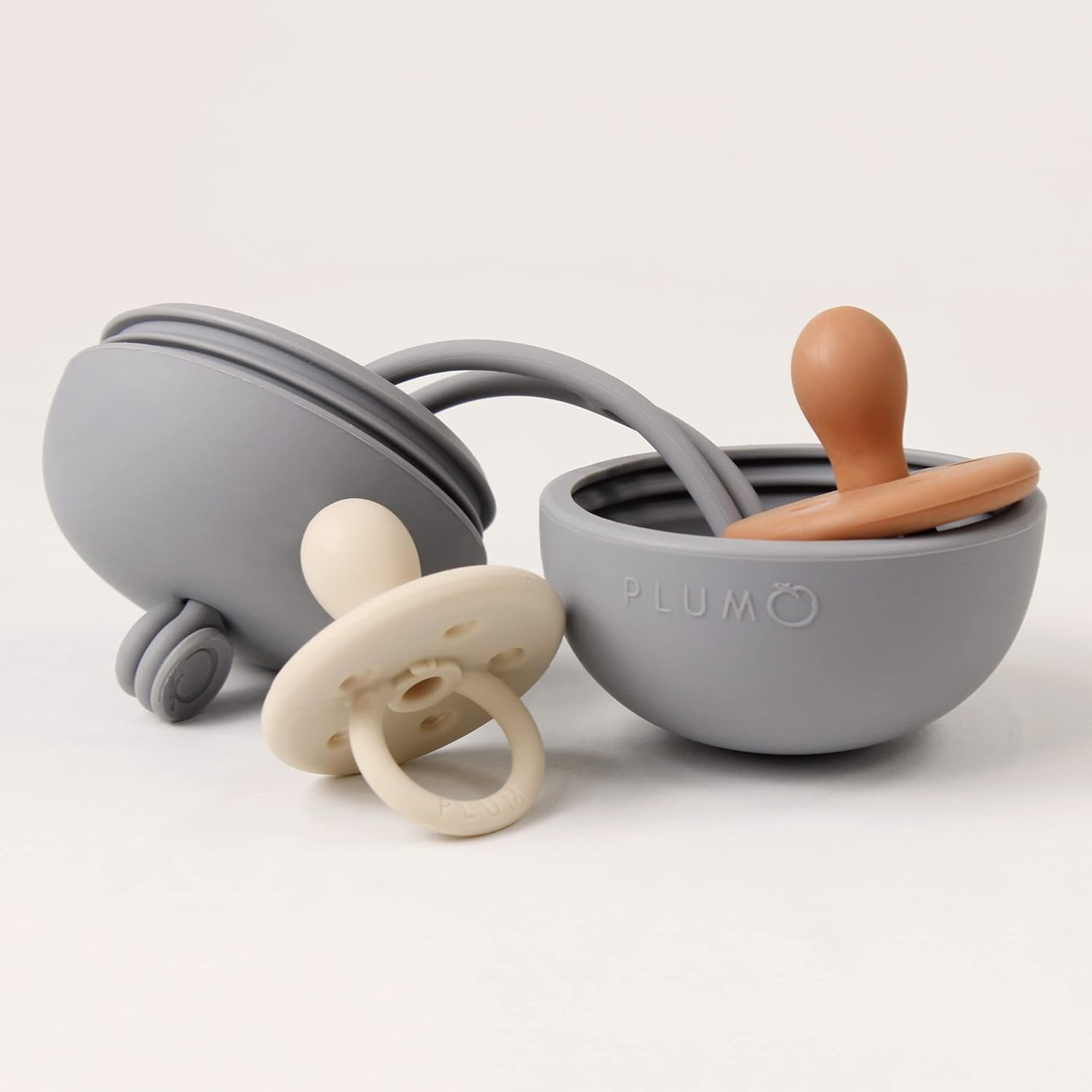 Plum Silicon Soother Storage Pod, 20 X 8 Cm Size, Grey image number 1