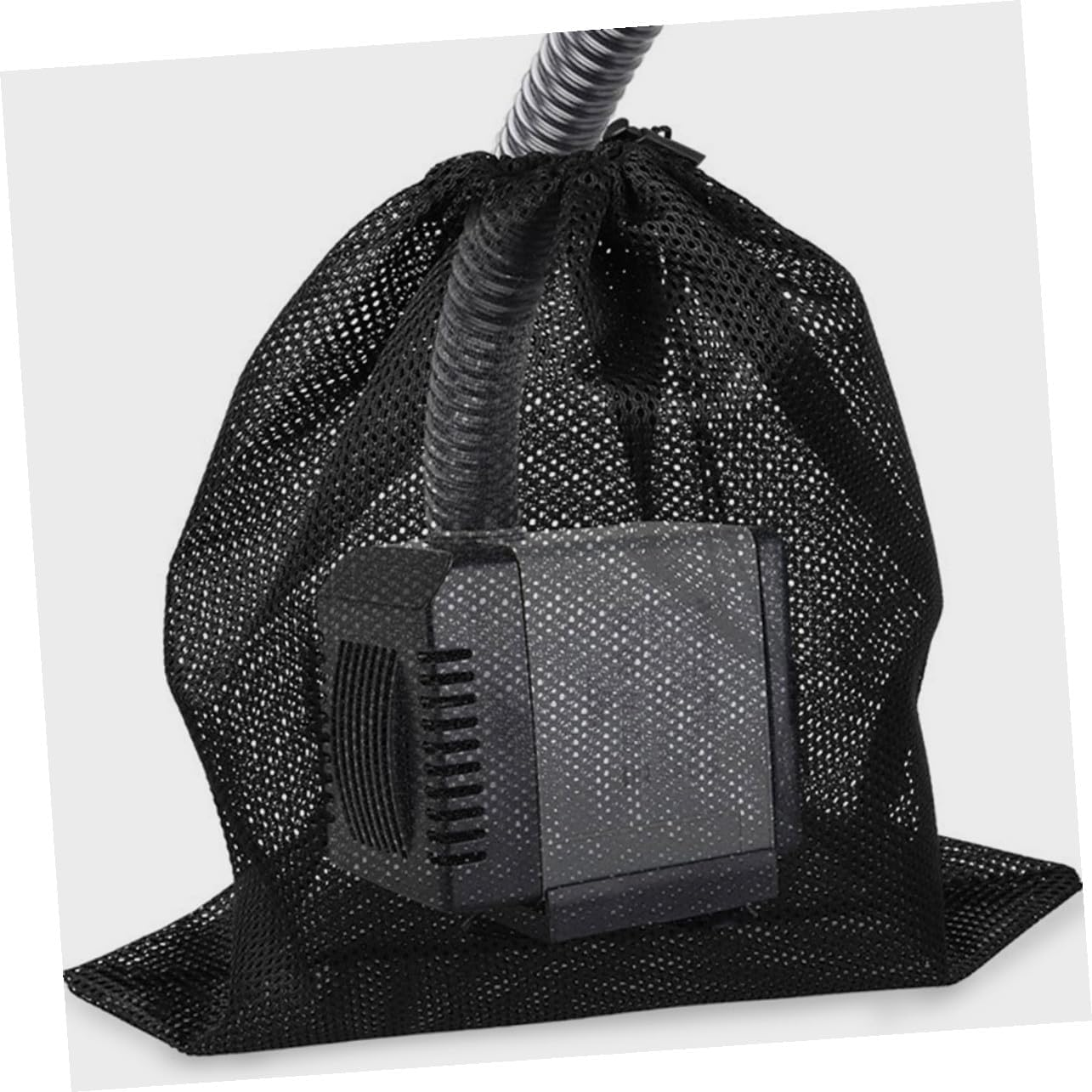 LALAFINA Large Drawstring Mesh Filter Bag for Pumps Outdoor Aquarium Protection Fine Polyester Barrier Media Bag for Clean Water Filtration image number 1