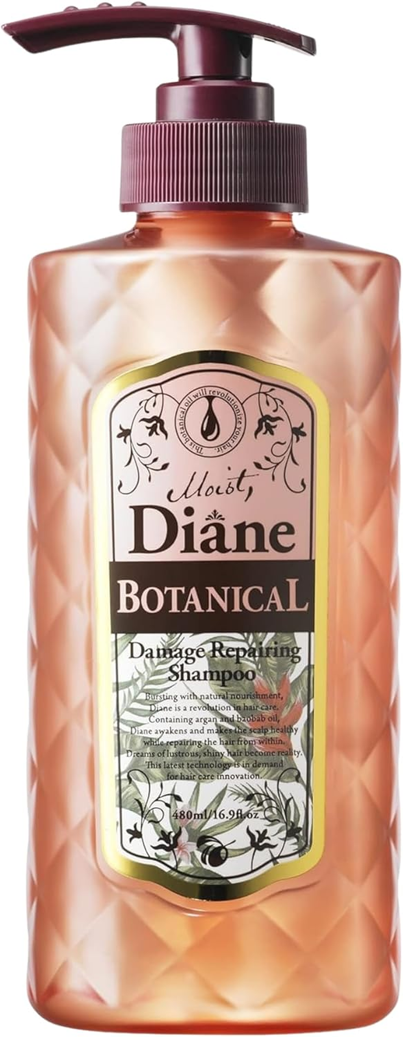 Moist Diane Botanical Damage Repairing Shampoo by Moist Diane for Unisex - 16.9 Oz Shampoo, 499.8 Millilitre image number 5