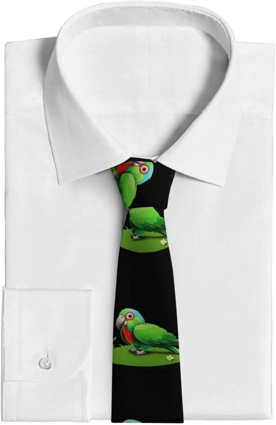 Men'S Necktie Tie WHJDPP Parrot on the Grass Prints Soft and Comfortable Non-Deforming for Business Daily Life Work Birthday Wedding Party Banquet image number 1