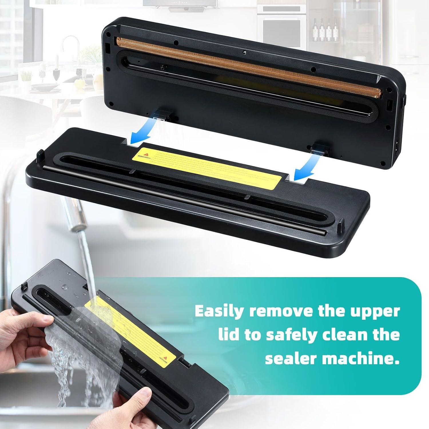 80Kpa Vacuum Sealer Machine Fresh Meat Dry Wet Food Saver Storage Machine Heat Packing120W Countertop Automatic Airtight with Bags