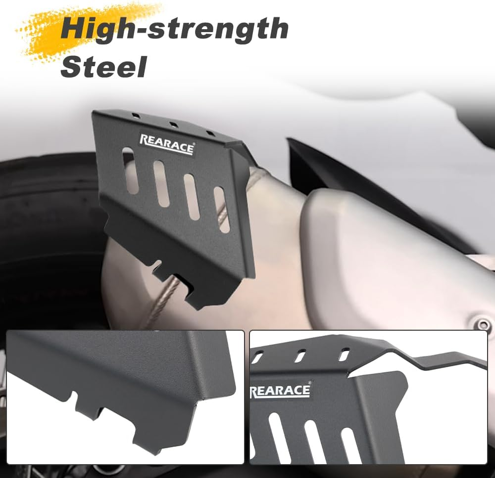 REARACE Exhaust Heat Shield Extender Guard Cover Protector Compatible with Royal Enfield Himalayan 450 2024, Guerrilla 450 2025 image number 5