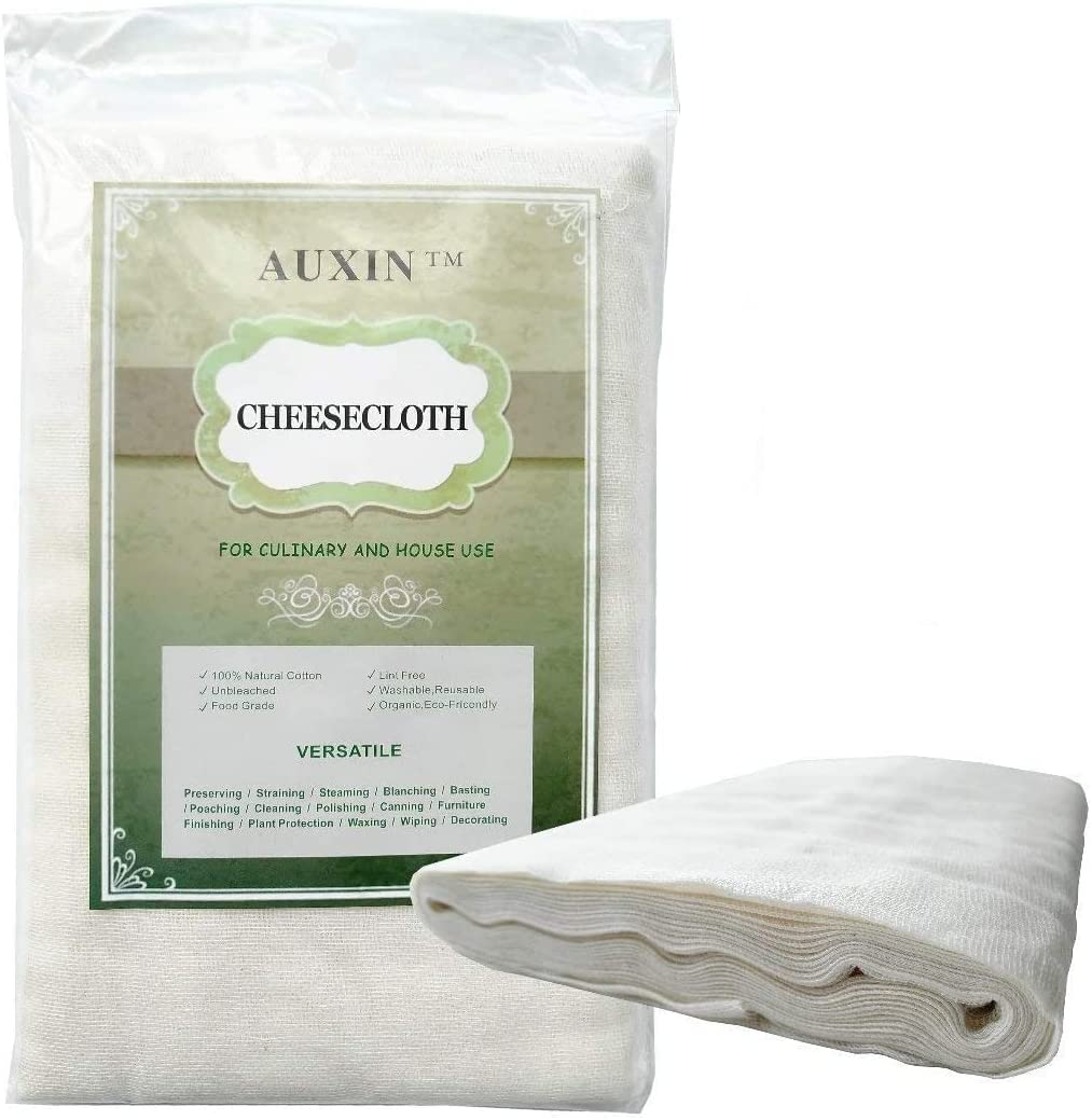 Auxin,Cheesecloth 【Grade 50】【0.9X4.57M&sup2;】,100% Cotton Reusable Cheese Cloths for Milk Strainer/Kombucha/Iced Coffee/Wine Making,Unbleached Cooking Muslin image number 3