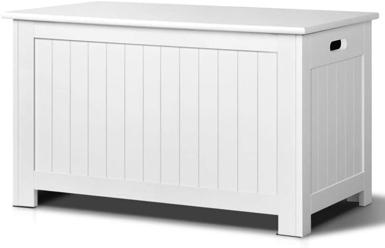 Keezi Kids Toy Box, Children Toys Storage Container Clothes Cabinet Chest Activity Centre Furniture Multifunctional Play Living Room Bedroom Decor, MDF Bench White image number 1