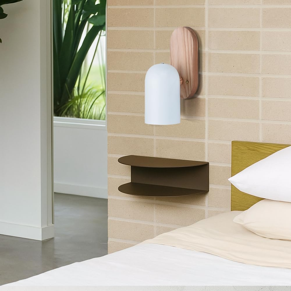 Krear Set of 2 Wooden Wall Sconces, Lighting Indoor Wall Light Fixture for Bedroom, Living Room, Hallway Lighting image number 1