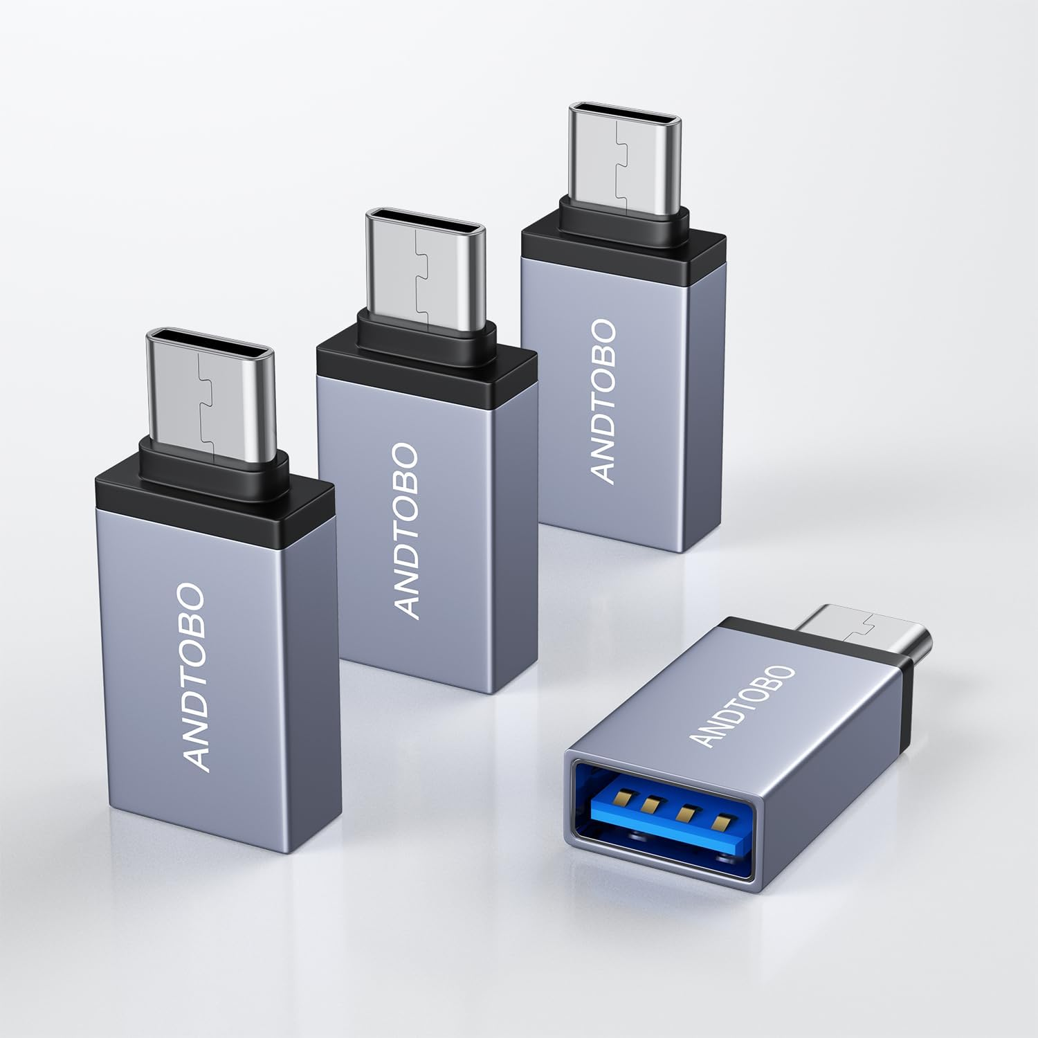 USB C to USB Adapter (4 Pack), USB 3.2 Gen 2 to USB C Adapter Thunderbolt 4/3 to USB Adapter OTG Compatible with Iphone 15/15Pro Max/15 Plus, Macbook Pro Air 2023, Ipad Pro, Galaxy S23/S22/S21/S20/S23