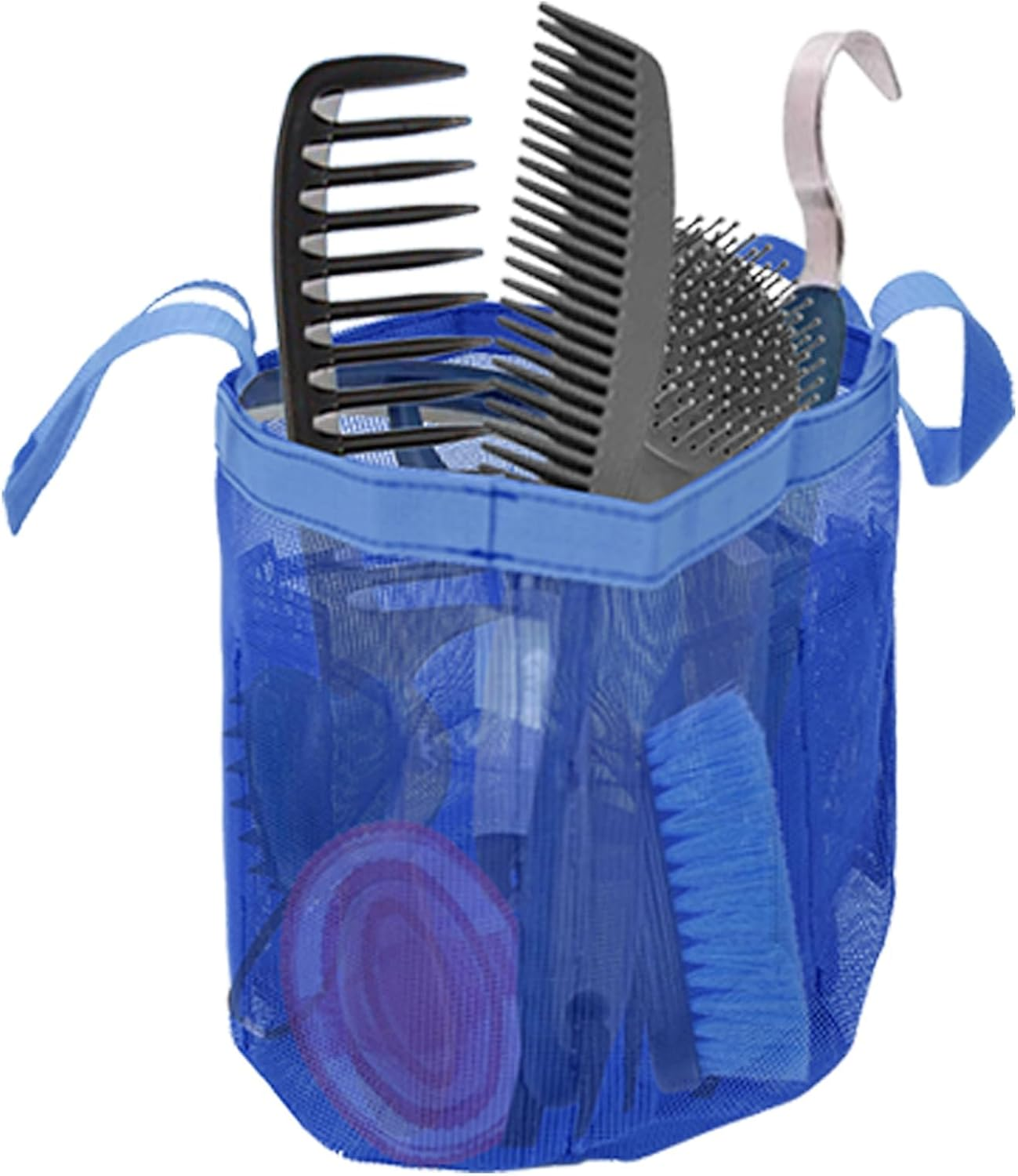 Horse Grooming Tool Storage Bag - Breathable Waterproof Mesh for Horse Care Accessories (Sapphire Blue) image number 4