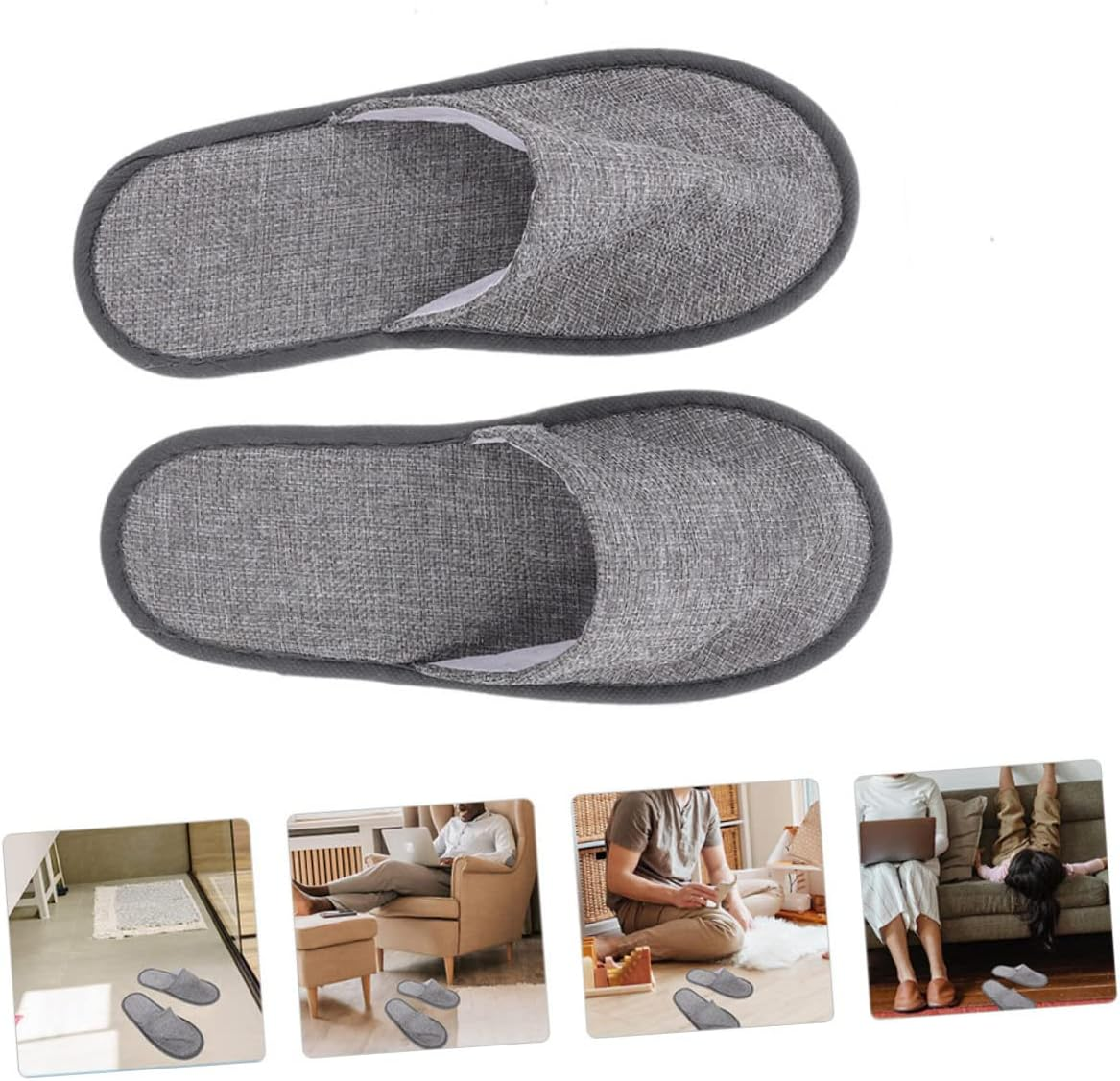 WOFASHPURET Disposable Guest Slippers Flats for Women Men Indoor Slippers Comfortable Skid-Resistant