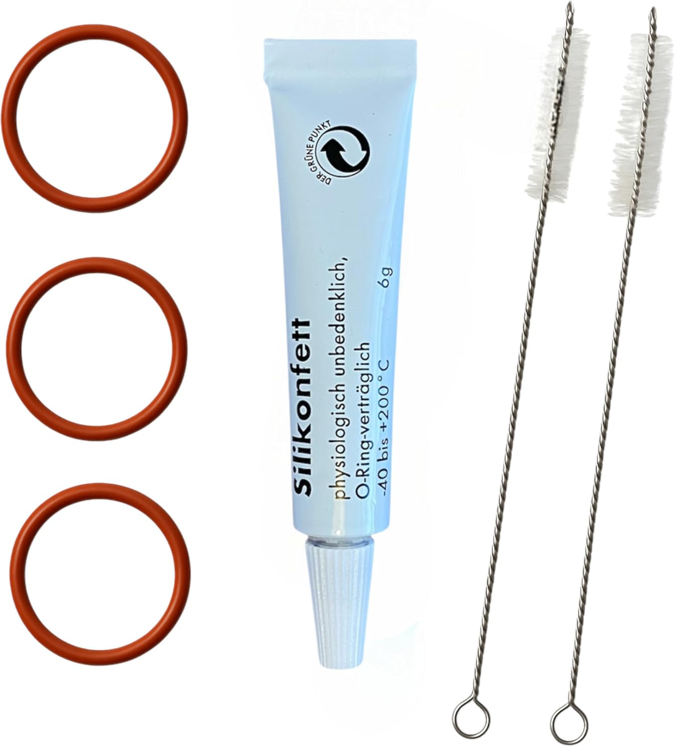 Delonghi Coffee Machine Care Kit - 3 Seals Silicone Grease 2 Brushes - Fits Esam ECAM ETAM EAM EPAM - Magnifica Primadonna Eletta Maestosa Dinamica