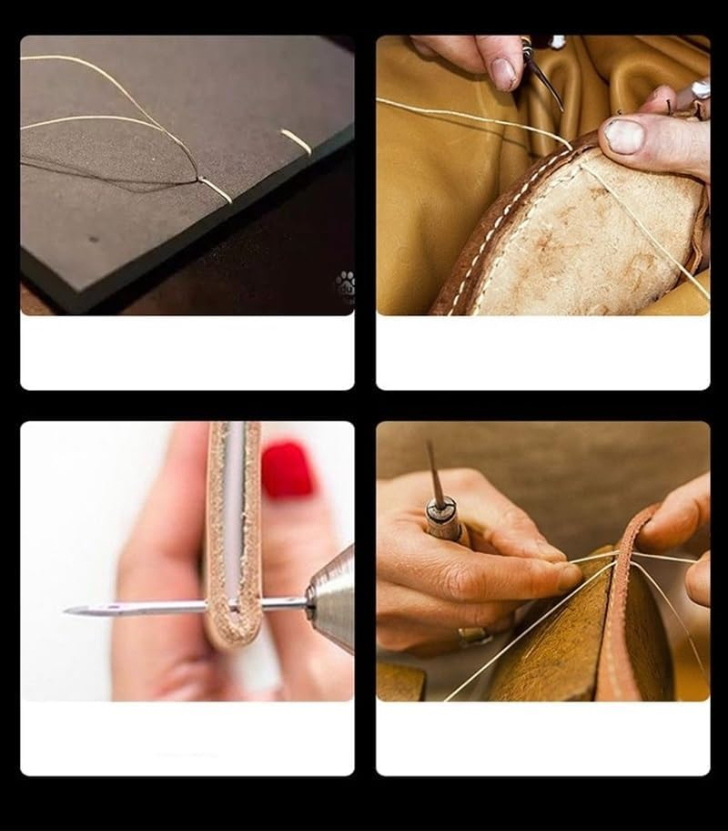 600M 0.68Mm Nylon Thread Cord for Leather, Denim & Canvas; Sewing Shoes, Jeans & Car Covers; Hand & Machine Sewing (2Pcs,300M/Pc) image number 1