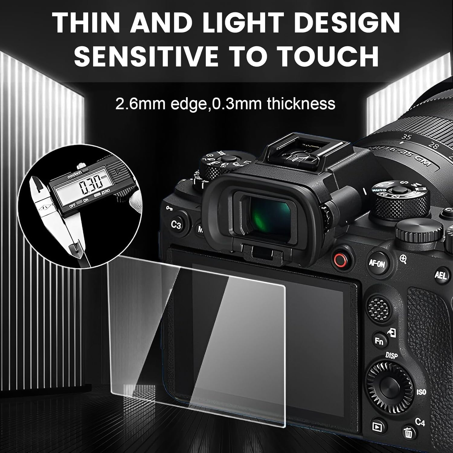 Pack of 3 Camera Tempered Film, Compatible Screen Protector for Sony Alpha A6700 Camera, Protective Glass Film, HD Clear Screen Protector image number 5