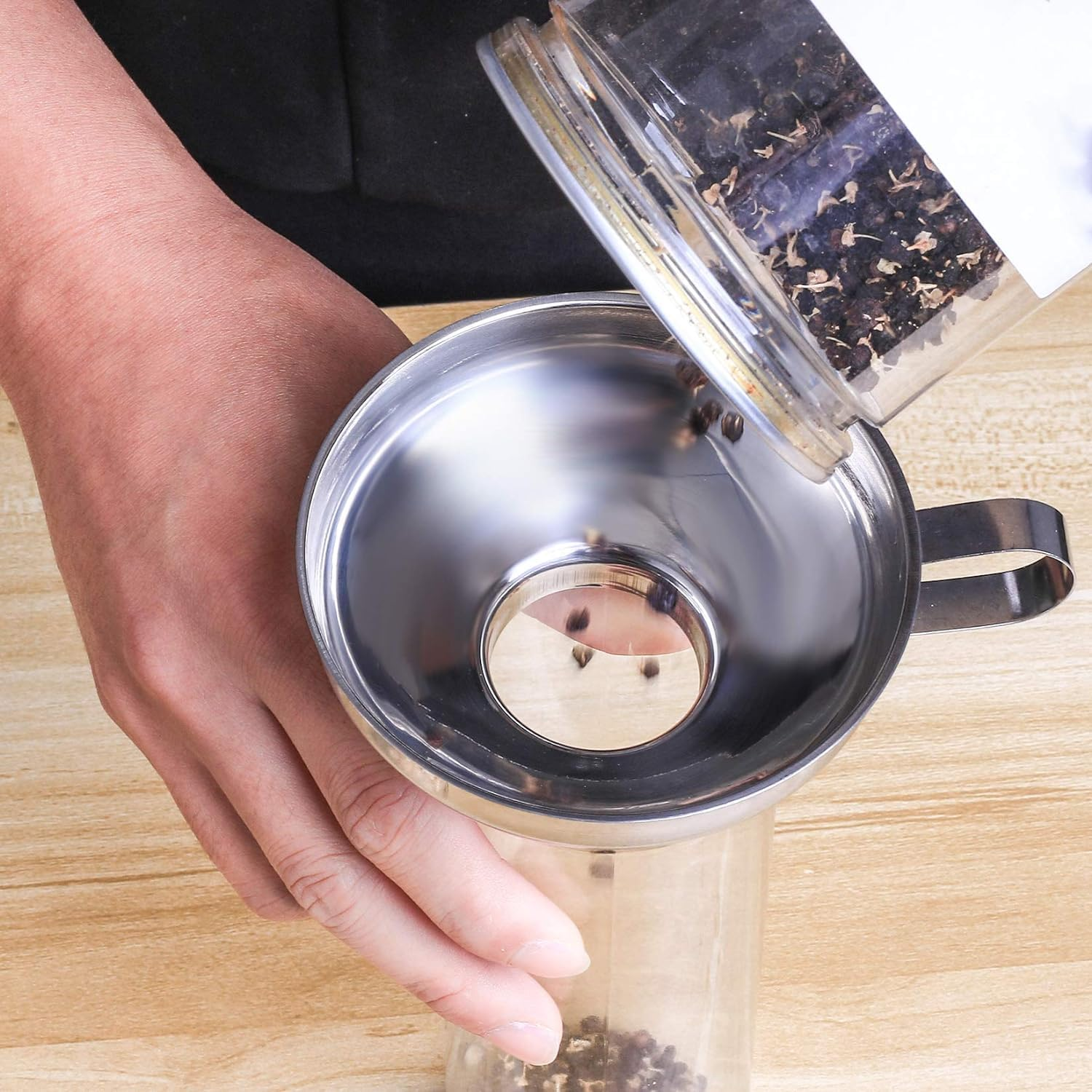 3 Pcs Canning Funnels for Wide and Regular Jars, Stainless Steel Wide Mouth Funnels, Metal Funnel Set for Kitchen Use, Transferring Liquid Power Mason Jam Grains, with Jar Tongs Lifter - Kit 1 image number 7