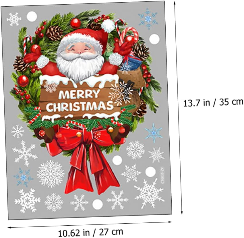 Christmas Window Decals Xmas Window Clings Xmas Wall Decals PVC Window Decals image number 6
