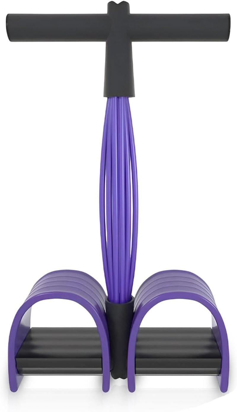 6 Tube Pedal Resistance Band Multifunctional Tension Rope Exercise Bands with Foam Handles Foot Pedal Pull Rope Fitness Equipment for Home Gym Yoga Training Fengea image number 2