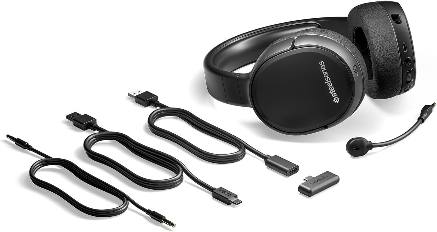 Steelseries Arctis 1 Wireless Gaming Headset &ndash; USB-C &ndash; Detachable Clearcast Microphone &ndash; for PC, PS4, Nintendo Switch and Lite, Android &ndash; Black image number 6