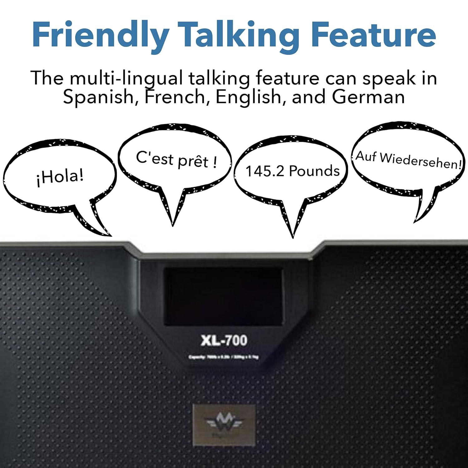 My Weigh Xl-700 Talking Bathroom Scale 700 Lb 320Kg image number 2