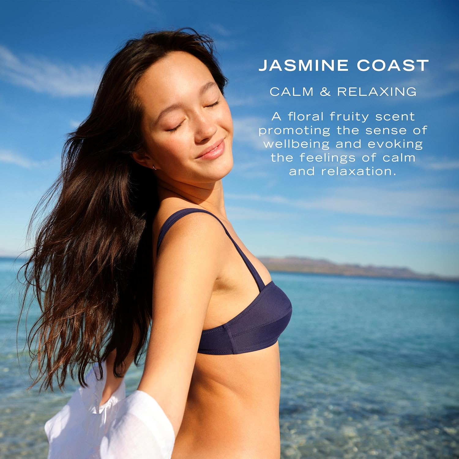 Nautica Jasmine Coast Fragrance Hair and Body Mist for Women, Mood-Boosting Perfume, Calm & Relaxing, Floral-Fruity Fragrance, Vegan Formula, Long Lasting Scent, 8.4Oz image number 2