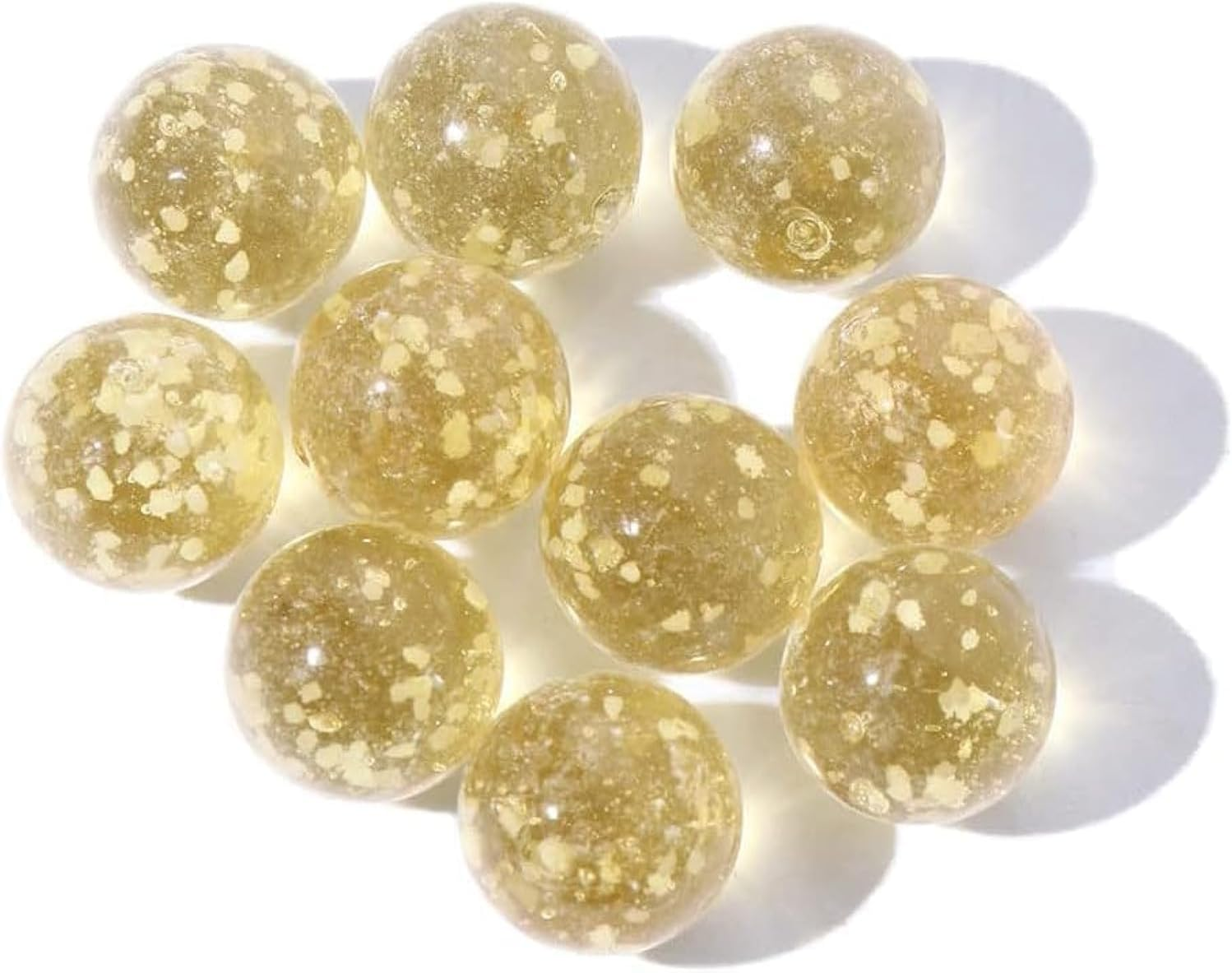 10Pcs Gold Marbles Glow in the Dark Marbles for Kids Glass Marbles Glass Ball Luminous Glass Ball Runs for Kids Marble Games DIY and Home Decoration Dice and Marble Games(12Mm),Sports and Outdoor image number 1