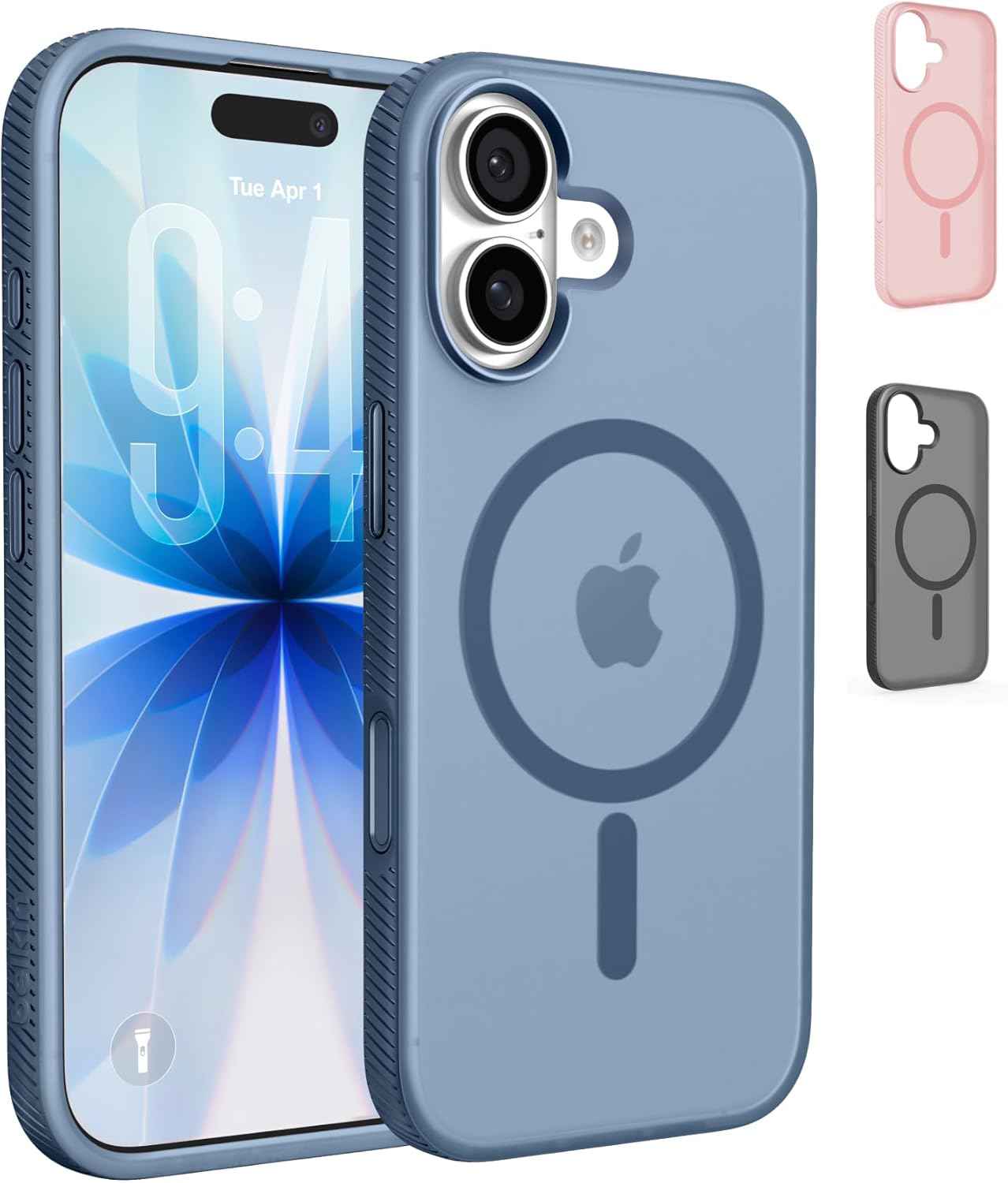 Belkin Sheerforce Grip Magsafe Compatible Iphone 17 Pro Max Case with Slim Design & Anti-Slip Side Lines - Magnetic, Transparent, & Shockproof Protective Iphone Case - Sage