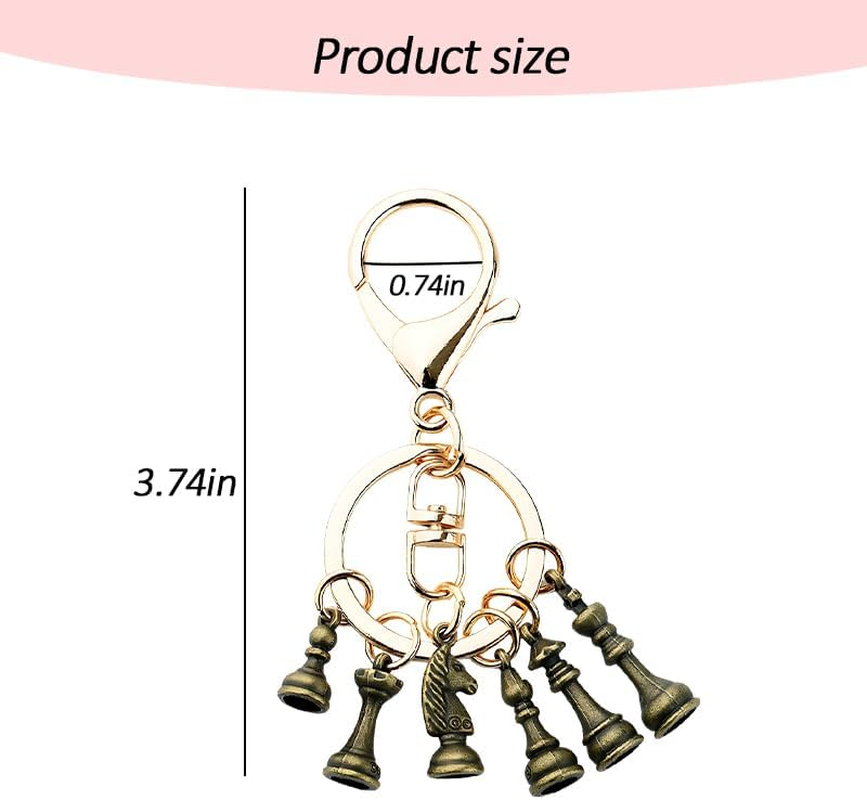 Chess Themed Gifts for Nephew Son Birthday Graduation Gifts for Grandson Teacher Appreciation Presents for Teachers Chess Piece Keychain Accessories for Backpack Novelty Bag Charms for Handbags Wallet image number 1