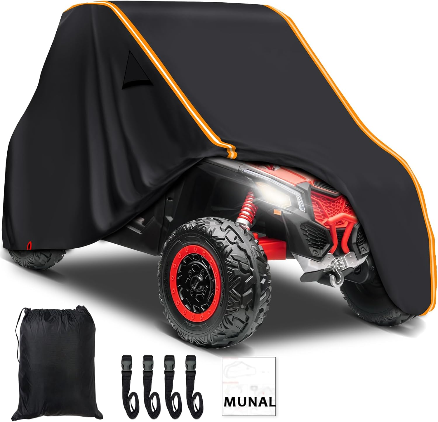 Starknightmt UTV Cover 2 Seater, Full Cover Compatible with Can Am Maverick X3 /Turbo / 900, Kawasaki, CFMOTO, RZR, Talon, SXS Heavy-Duty All Weather Protection Cover 2-3 Seater image number 5