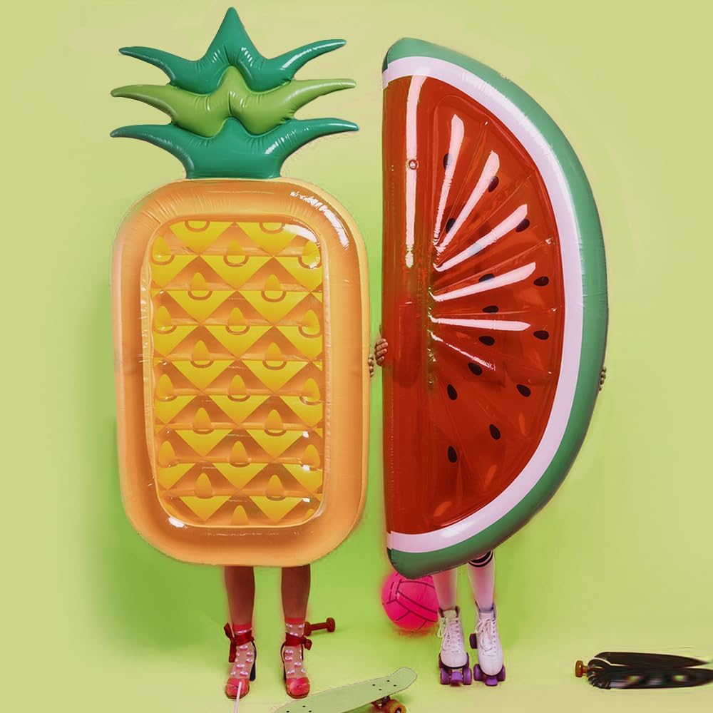 Chamgeco Giant Inflatable Pool Float, Inflatable Raft Pool Floats for Summer, Pool Lounger, Pool Accessories, Lake Floats & Pool Toys, Fun Swimming Tools for Pool Lake Beach Party - Pineapple image number 6