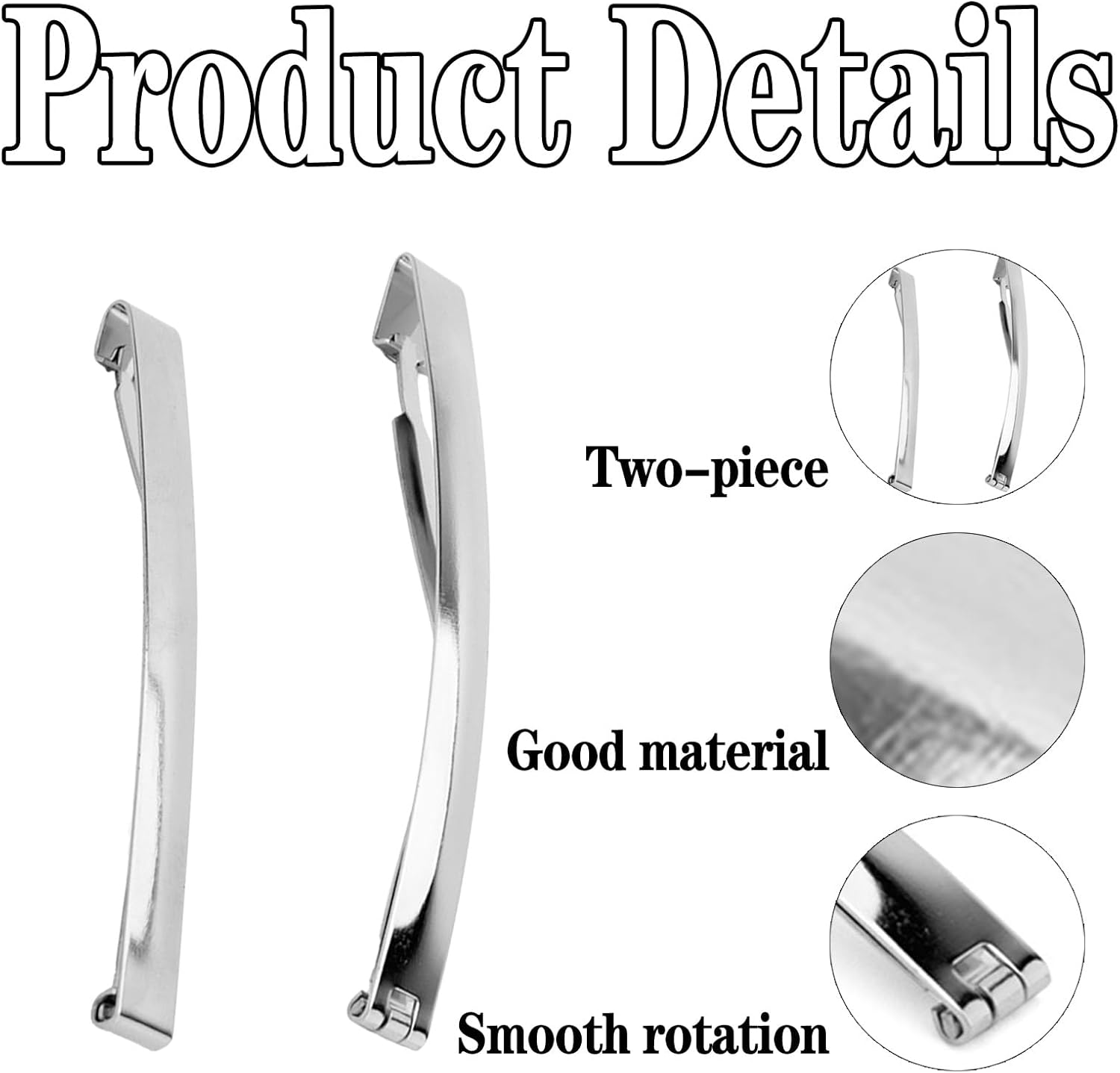 Pack of 10 Silver Hair Clips for Women, Flat French Hair Clips for Women, French Hair Clips, Small, Metallic Hair Clip, Special with Fine Hair, Elegant DIY Hairstyle Accessories image number 6