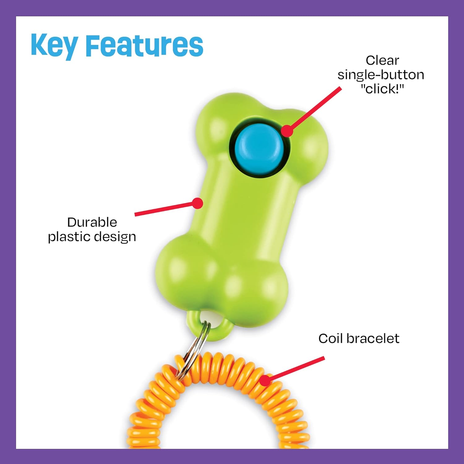 Brightkins Smarty Pooch Bone Training Clicker
