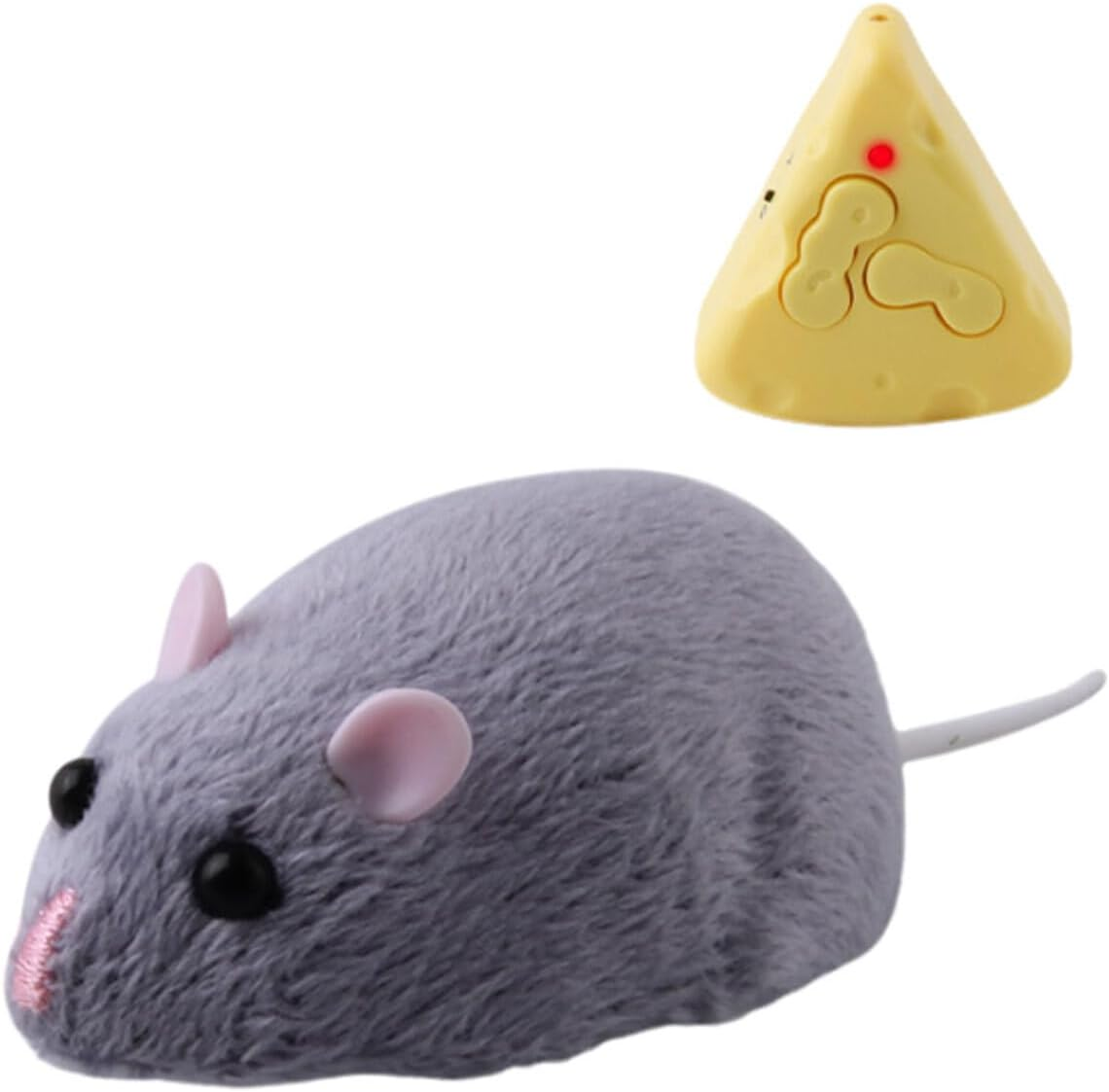 For Cat Remote Controlled Mouse Toy for Active Play Providing Good Companion for Cats ABS Pet Supplies Novelty Toy Toys, Grey White