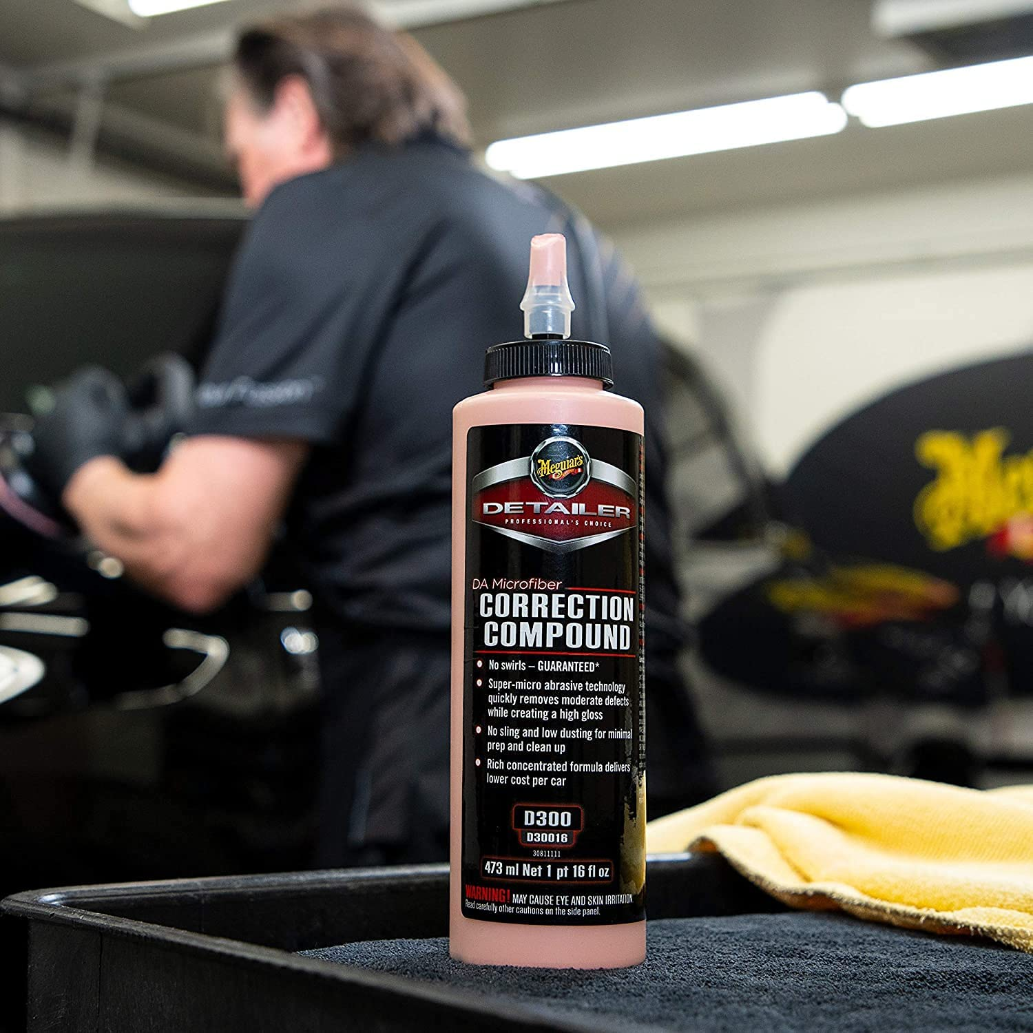Meguiar'S DA Microfibre Correction Compound - Automobile Polishing Compound with Super Micro Abrasive Technology - Removes Moderate Defects - Gives a Swirl Free High Gloss - 473Ml